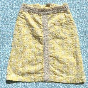 Elevenses Anthropologie Yellow Skirt Sz 2